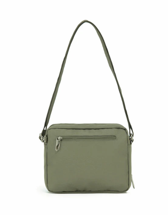 Tosca Anti-Theft Shoulder Bag with Tripple Front Pockets -Khaki