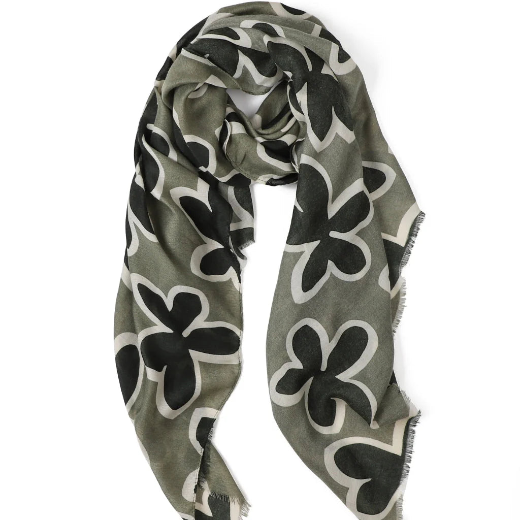 Gabbie Floral in Green Autumn/Winter Scarf