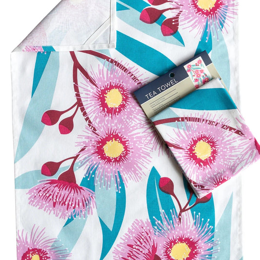 Tea Towel 100% Cotton - Flowering Gum