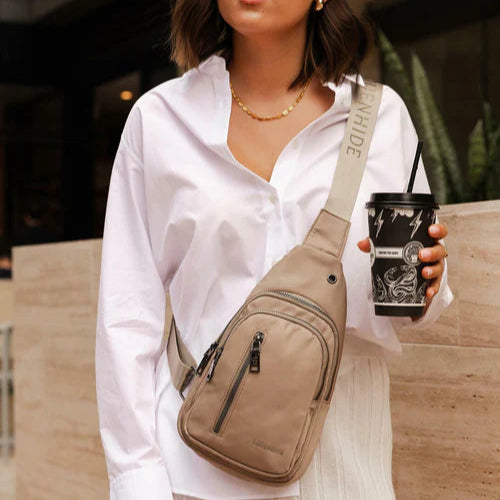 Louenhide Boyd Beige Nylon Sling Bag