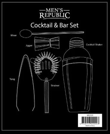 Men's Republic 5-Piece Cocktail & Bar Set – The Ultimate Home Bar Essential