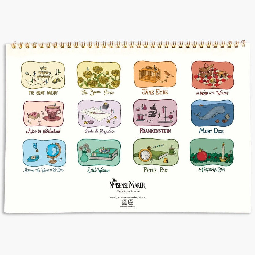 Book Themed Perpetual Birthday Calendar | Emily May