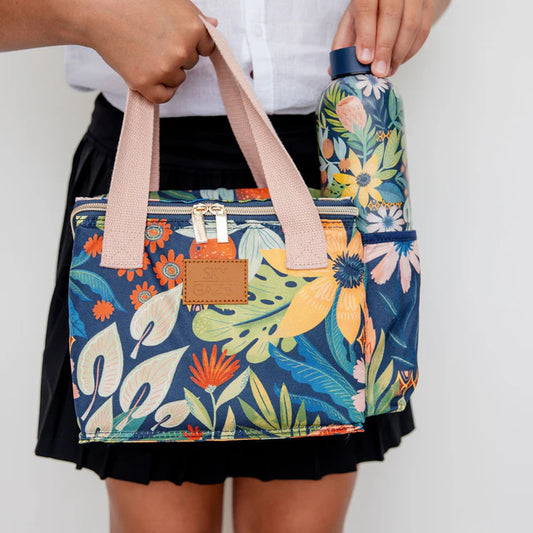 Sky Gazer Insulated Lunch Bag - Spacious, Water-Resistant, with Side Bottle Pocket."