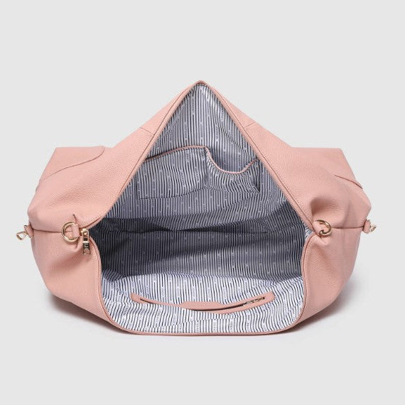 Louenhide - Alexis Stripe Weekender Travel Bag - Blush Stripe