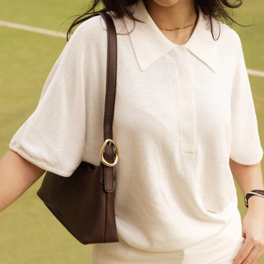 Louenhide Amelia Chocolate Shoulder Bag – Vegan Leather Minimalist Bag