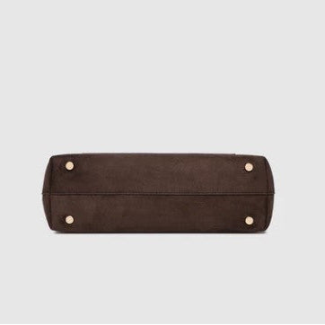 Louenhide - Arden Suedette Shoulder Bag - Chocolate