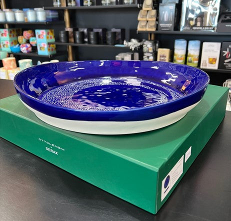 Ottolenghi FEAST Medium Serving Bowl – Blue with White Dots