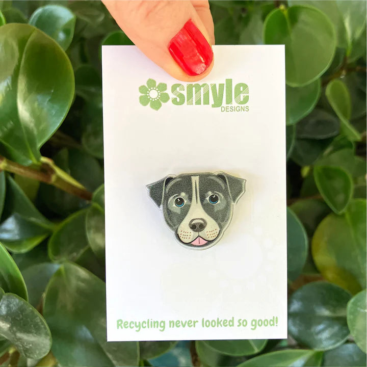 Staffie Pin Brooch – Eco-Friendly Recycled Acrylic