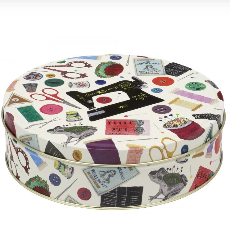 Needles & Thread Round Storage Tin | Sewing Tin