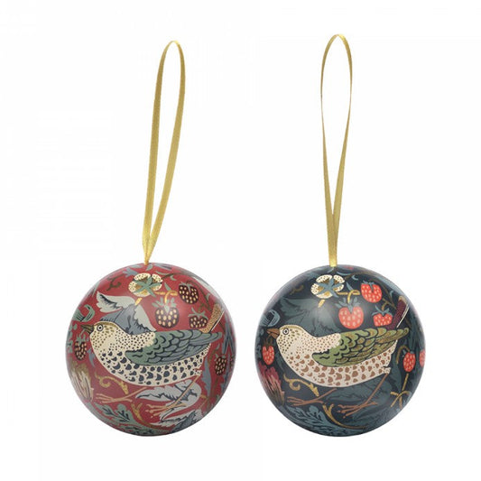 Strawberry Thief Christmas Bauble | William Morris Ornament