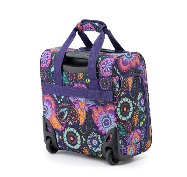 TOSCA So Lite Under Seat Carry On | Lightweight & Airline-Friendly - Paisley - 38cm