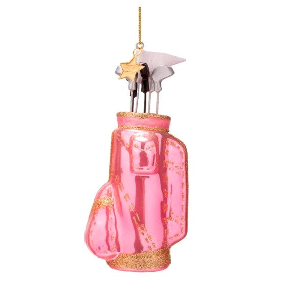 Vondels Christmas Tree Ornament – Pink Golf Bag