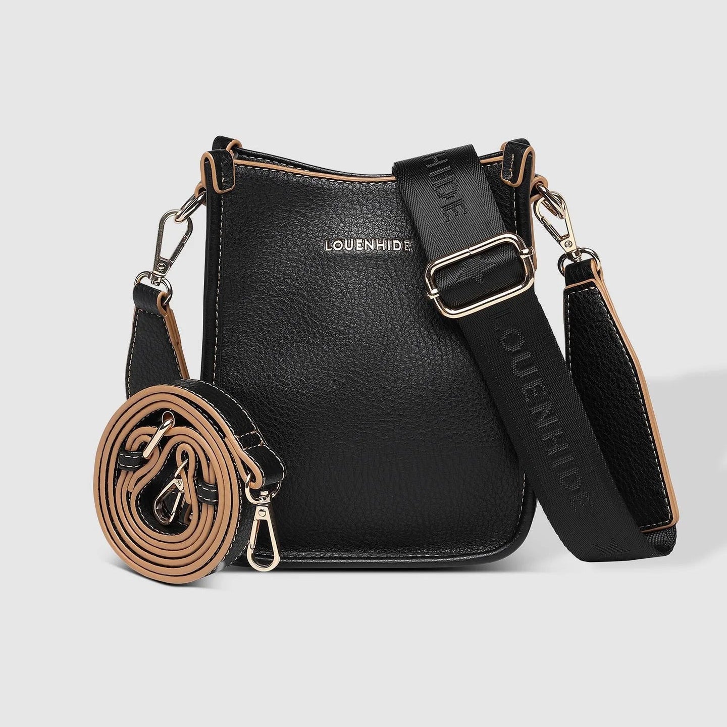 Louenhide Parker Black Phone Crossbody Bag