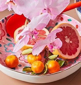 Foxy Flower Pink Salad Bowl