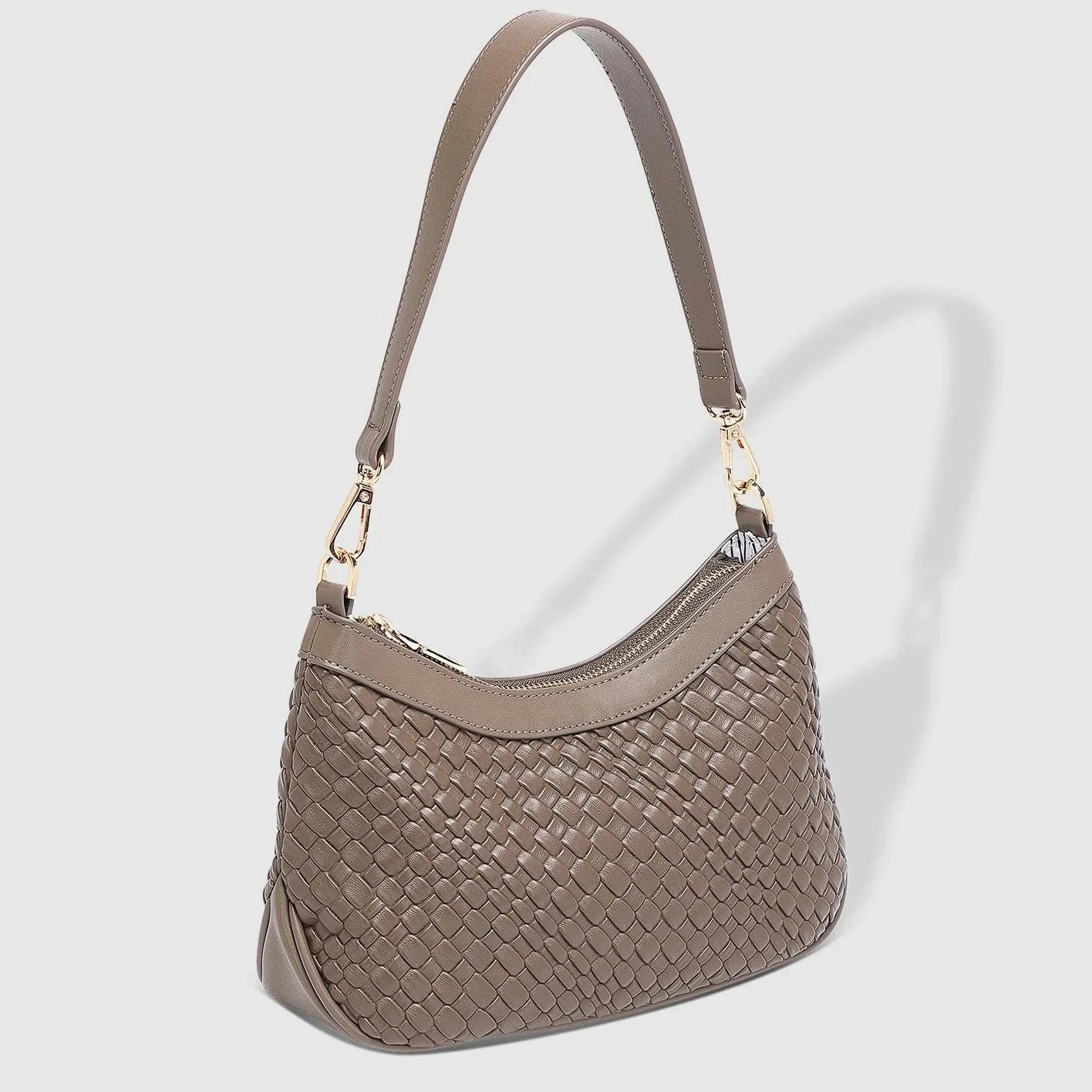 Louenhide Lucia Chocolate Woven Shoulder Bag