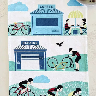 Tea Towel - Cyclists