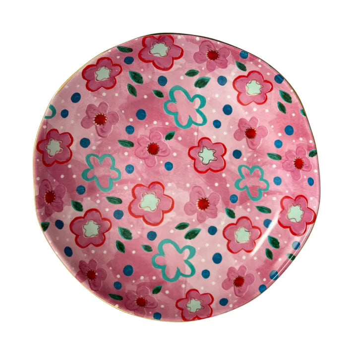 Foxy Flower Pink Salad Bowl