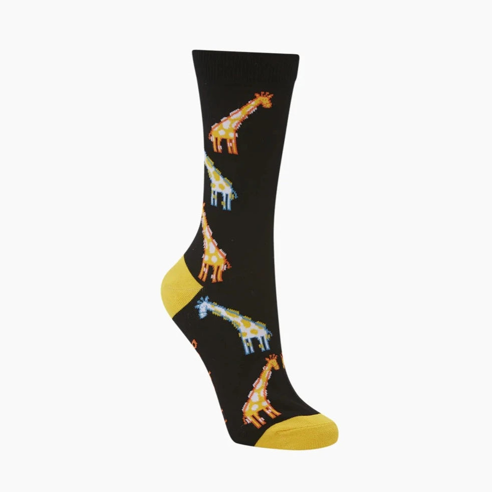 Giraffe socks black