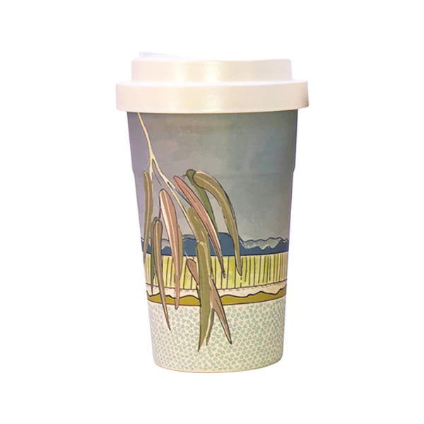 Bamboo Travel Mug Falling Leaves