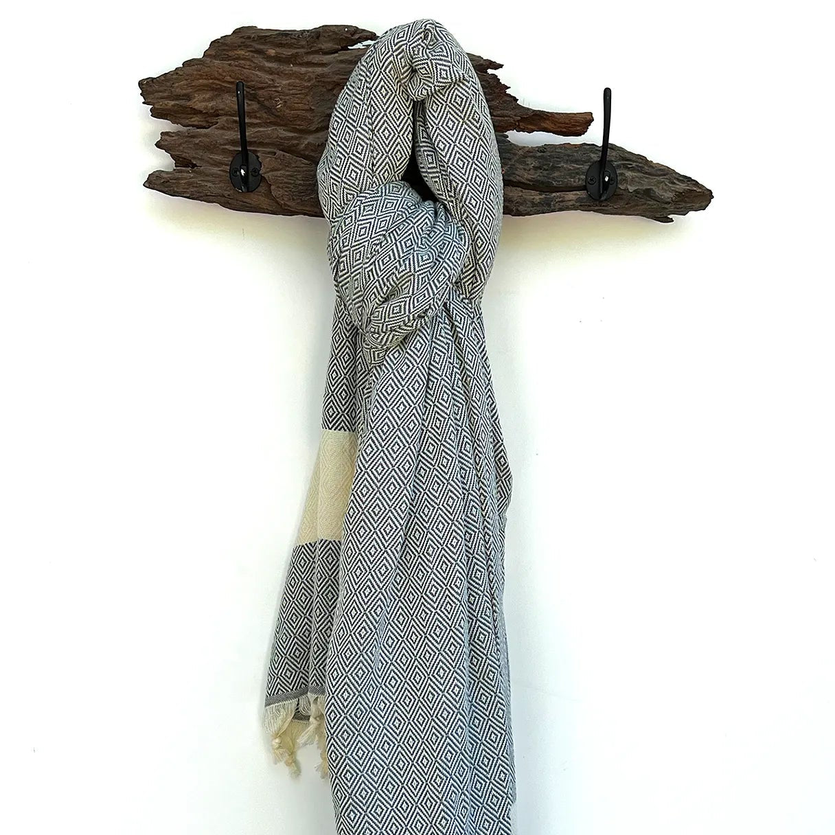 Charcoal-cotton-Turkish Beach Blanket