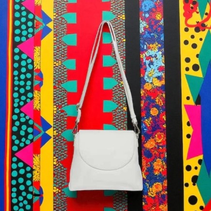 Cosgrove & Co Ingrid Vivid White Sneaker Bag – Pebble Leather Crossbody