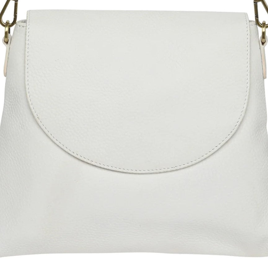 Cosgrove & Co Ingrid Vivid White Sneaker Bag – Pebble Leather Crossbody