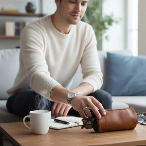 Cosgrove Double Glasses Case – Leather Travel Eyewear Holder