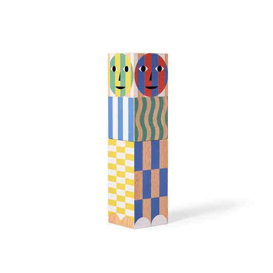 Colourful wooden salt and pepper grinder by Dusen Dusen for Areaware