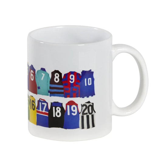 Coffee Mug Football jumper lineup