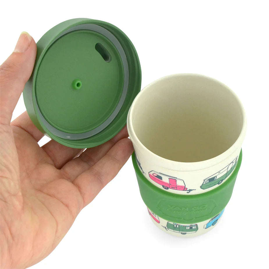 Van Go Collections Bamboo Travel Mug - Eco-Friendly Reusable Coffee Cup with Bamboo Lid."