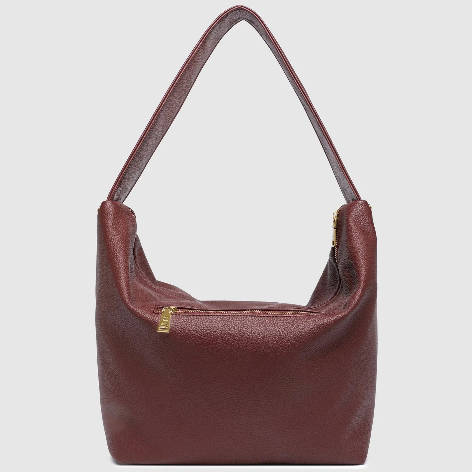Morgan Burgundy Shoulder Bag by Louenhide, versatile crossbody and shoulder bag for everyday wear showing back view