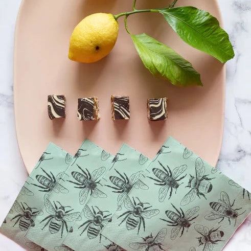 paper napkins bees