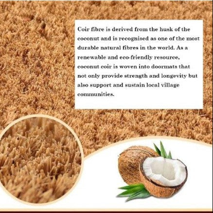 Premium Natural Coir Doormat 45 x 75cm : Wren Bush