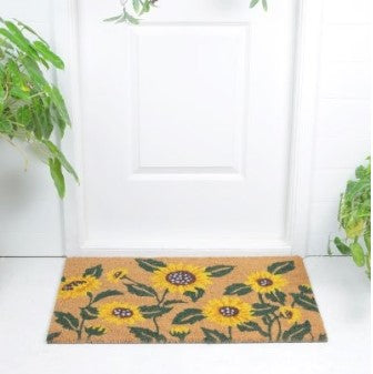 Premium Natural Coir Doormat 45 x 75cm : Sunflower