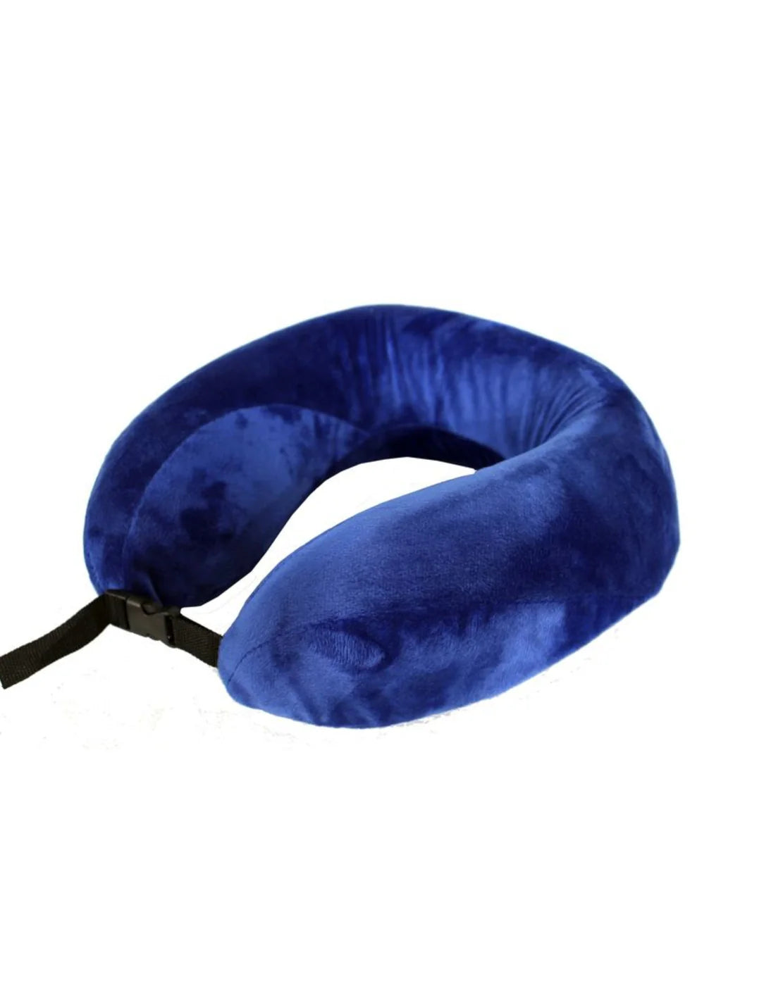 Blue neck pillow on a white background