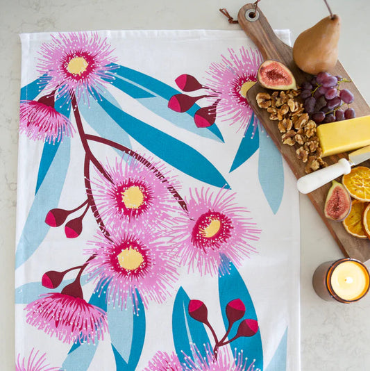 Tea Towel 100% Cotton - Flowering Gum
