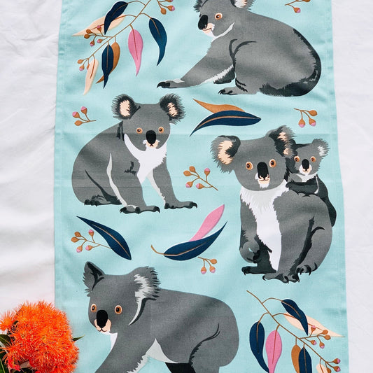Tea Towel 100% Cotton - Koala