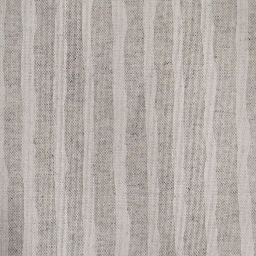 Elegant European fabric tablecloth with stain-resistant protective coating, easy to wipe clean.  Grey lines
