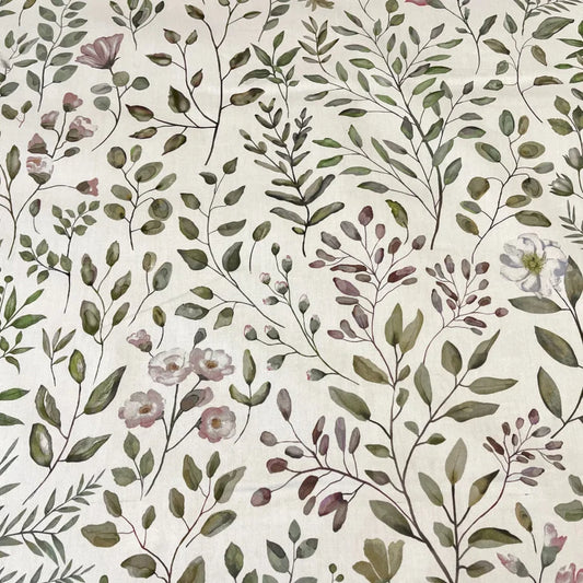 Elegant European fabric tablecloth with stain-resistant protective coating, easy to wipe clean.  Primavera.