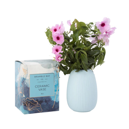 blueceramicvaseflowers