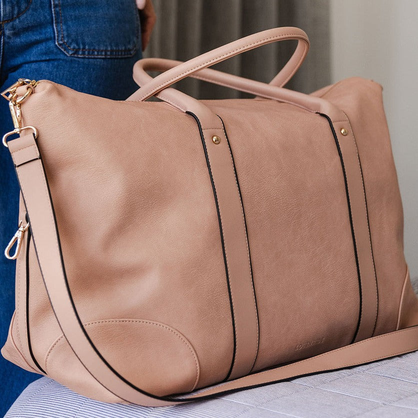 blush weekender bag