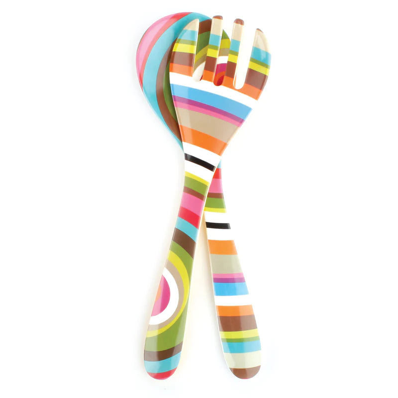 French Bull Picnic Salad Bowl & Servers - Ring