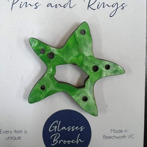 Glasses Holder Brooch – Australian Designed:  Scarf Pins & Rings - Starfish