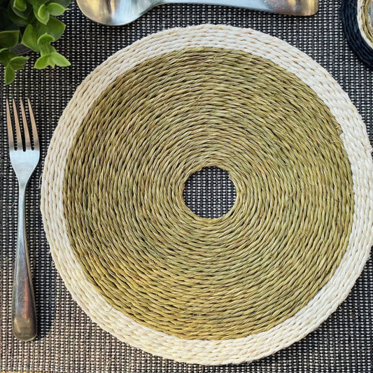 Fairtrade white placemat set of 4