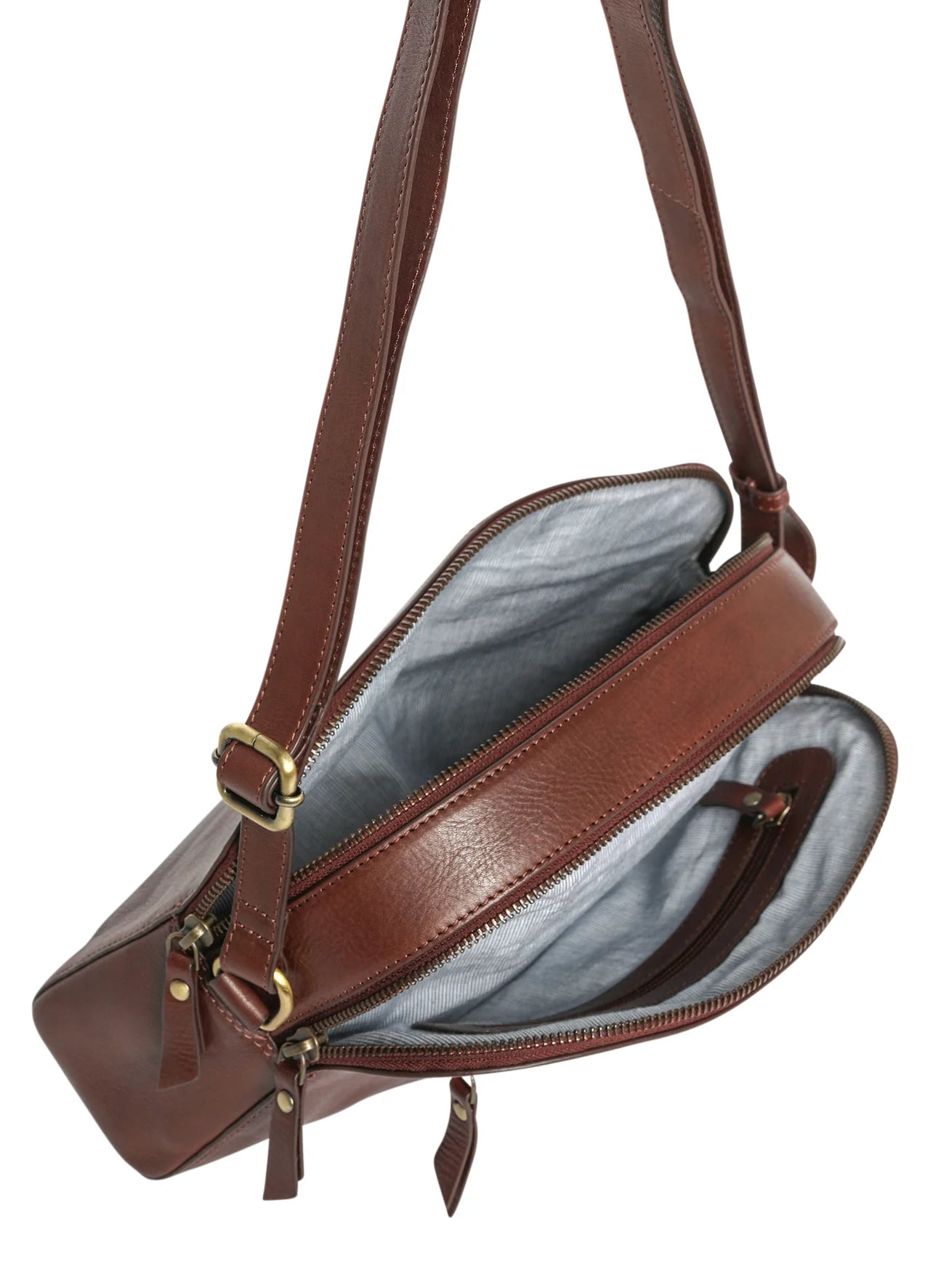 Cosgrove & Co Ida Shoulder Bag - Available in Black, Tobacco, and Chocolate."