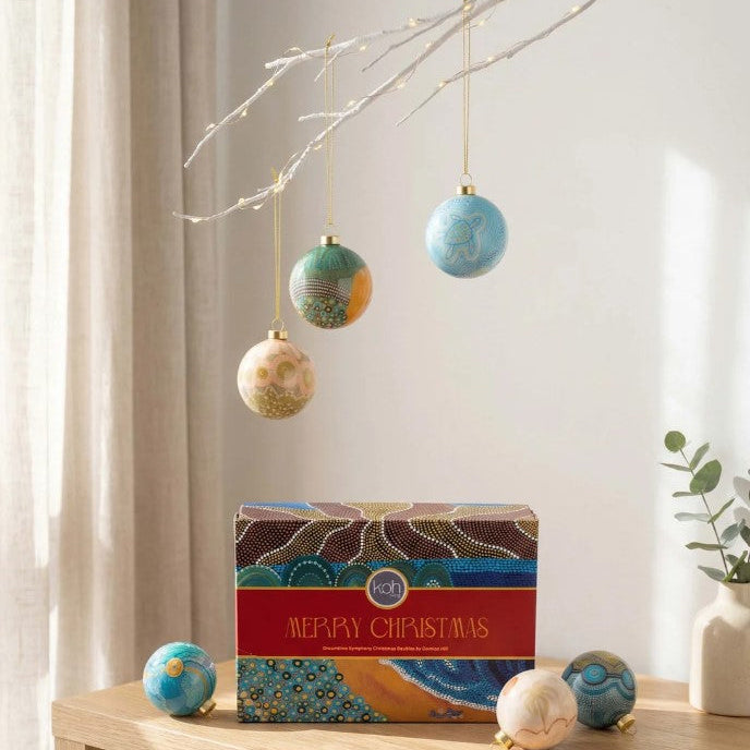 Koh Living - Aboriginal Dreamtime Symphony 6 pack Mini Baubles