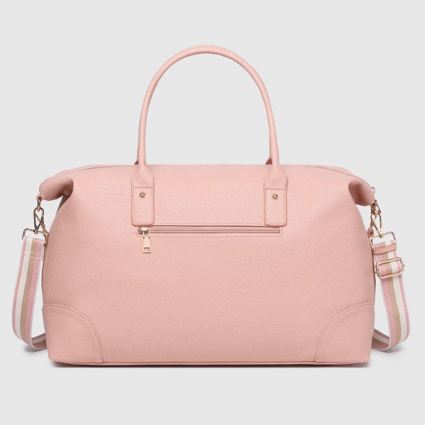 Louenhide - Alexis Stripe Weekender Travel Bag - Blush Stripe