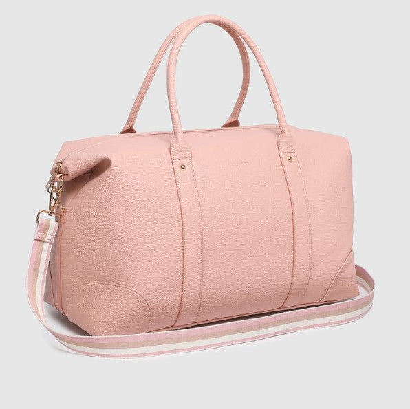 Louenhide - Alexis Stripe Weekender Travel Bag - Blush Stripe