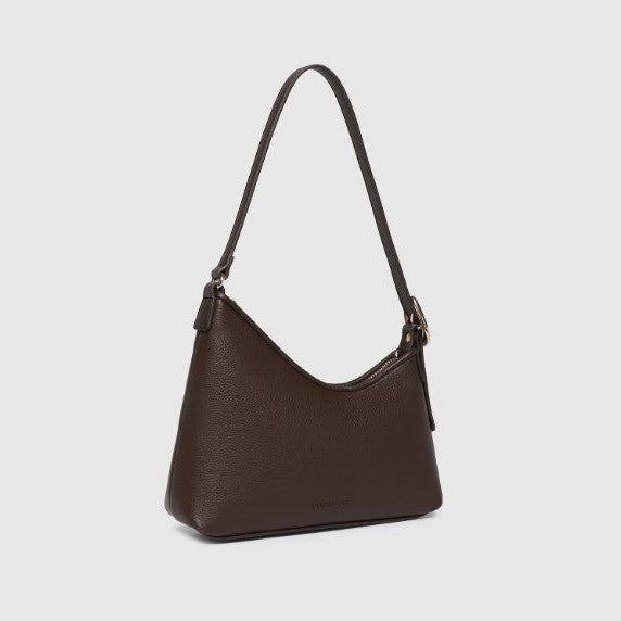 Louenhide Amelia Chocolate Shoulder Bag – Vegan Leather Minimalist Bag