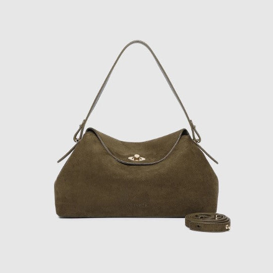Louenhide - Nicole Suedette Handbag - Olive